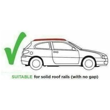 Locking Car Roof Bars Cross for Profile Flush Rails 1.35m 90kg Summit - Dynamic Drive