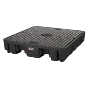 Sealey Barrel Bund Polyethylene 1380 x 1290 x 280mm 4 Drum DRP18 Sealey - Dynamic Drive