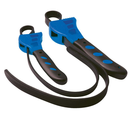 Silverline Rubber Strap Wrenches 500 & 600mm Oil Filter Multi-Purpose Garage 2pc Silverline  - Dynamic Drive