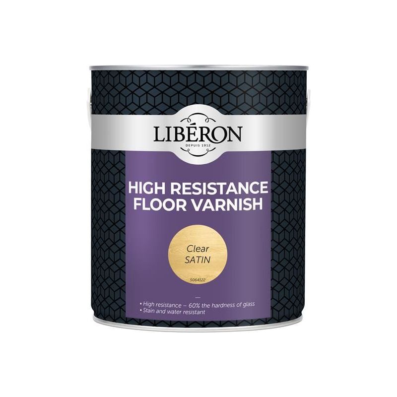 Liberon High Resistance Floor Varnish Clear Satin 2.5 litre Liberon - Dynamic Drive