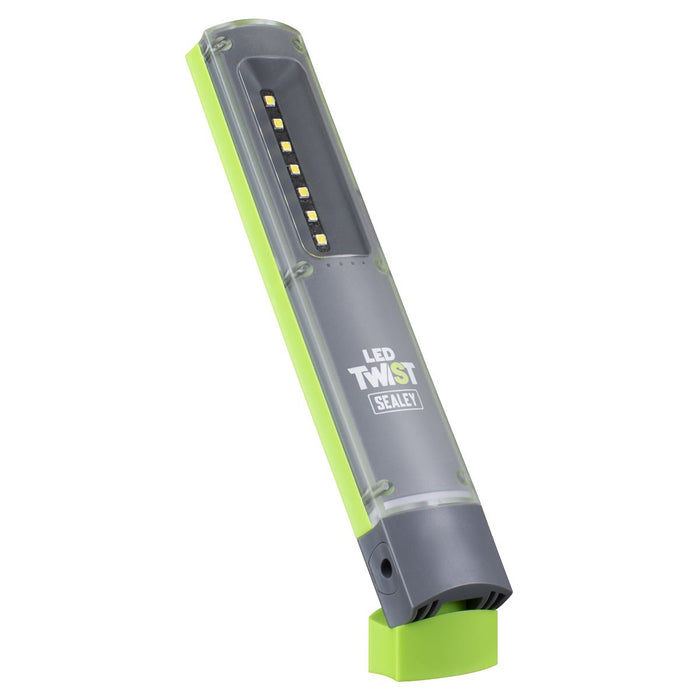 Sealey LED Twist Rechargeable Inspection Light 2W & 1W SMD LED LED401G Sealey - Dynamic Drive