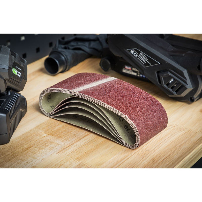 Sealey 76 x 457mm Sanding Belt 60Grit - Pack of 5 SB60457 Sealey - Dynamic Drive