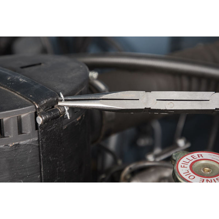 Sealey Needle Nose Pliers Double Joint Long Reach 335mm AK8591 Sealey - Dynamic Drive
