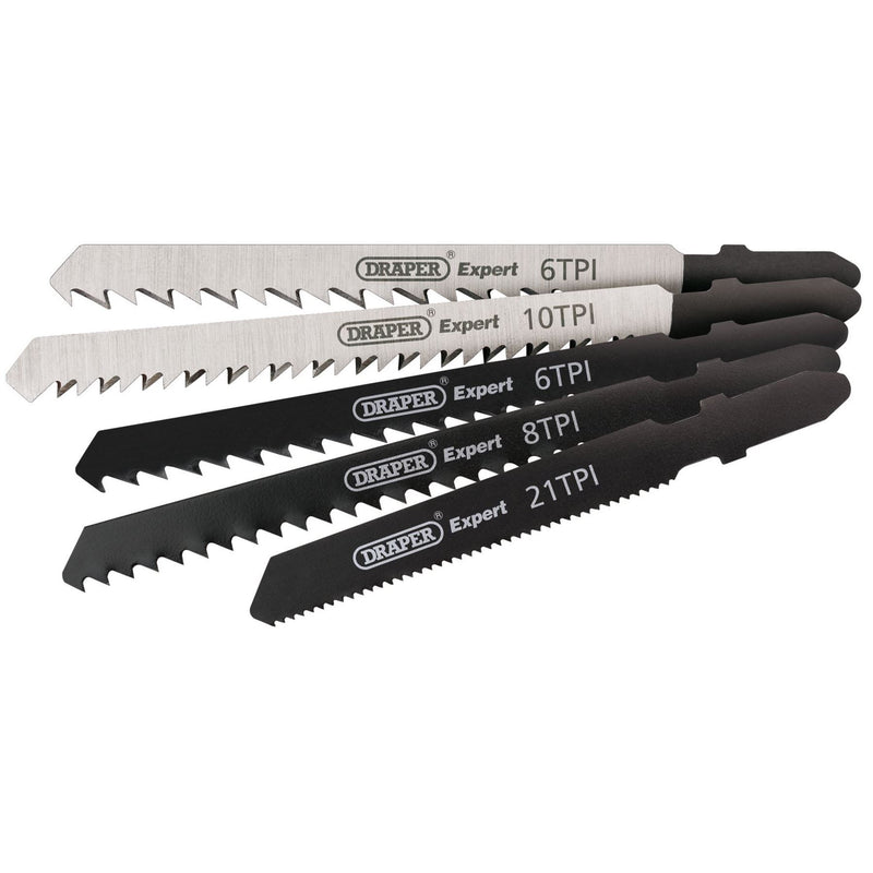 Draper Assorted Jigsaw Blade Set (5 Piece) 81734 Draper - Dynamic Drive