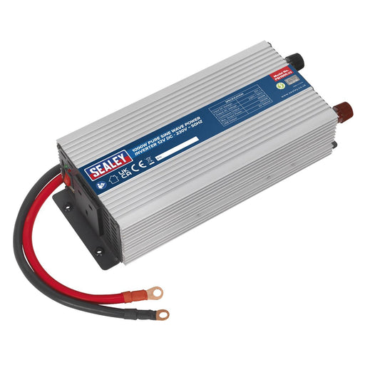 Sealey Power Inverter Pure Sine Wave 1000W 12V DC 230V ~ 50Hz PSI1000 Sealey - Dynamic Drive