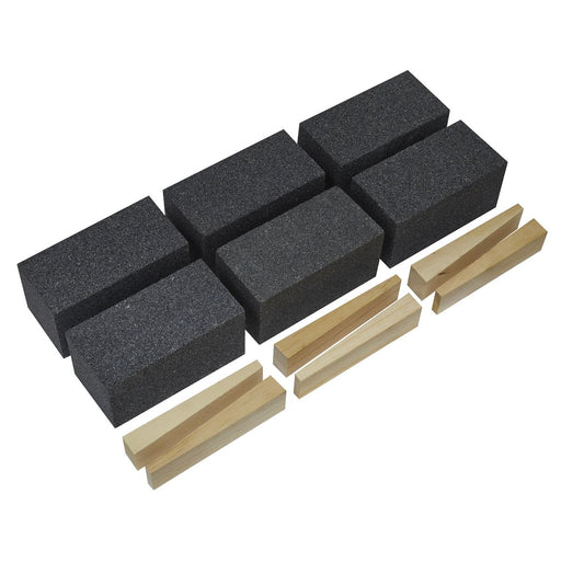 Sealey Floor Grinding Block 50 x 50 x 100mm 12Grit Pack of 6 FGB12 Sealey - Dynamic Drive