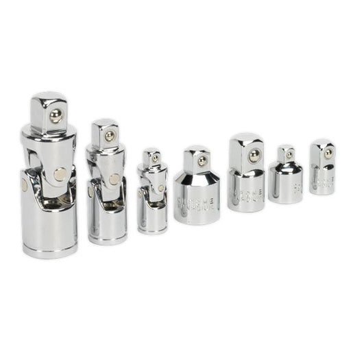 Sealey Premier 7pc 1/4" 3/8" 1/2" Drive Universal Joint Socket Adaptor Set Sealey  - Dynamic Drive