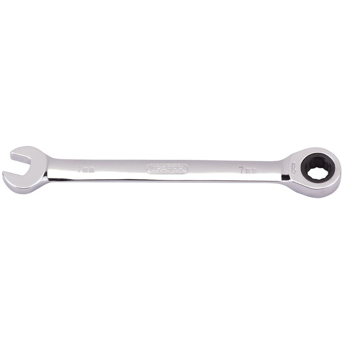 Draper Metric Ratcheting Combination Spanner, 7mm 31004 Draper - Dynamic Drive