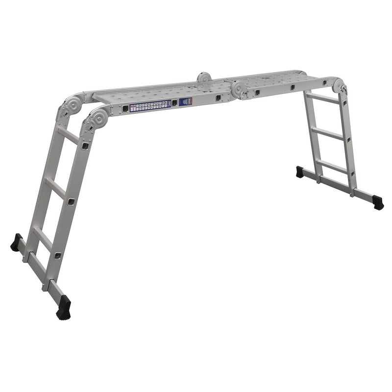 Sealey Folding Platform Ladder 4-Way Aluminium - BS EN 131 AFPL1 Sealey - Dynamic Drive
