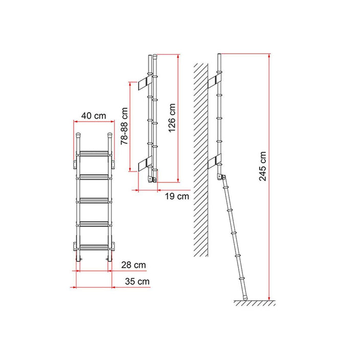 Fiamma Deluxe 5D Folding Ladder Fiamma - Dynamic Drive