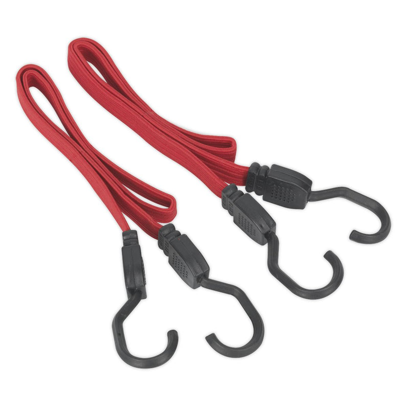 Sealey Flat Bungee Cord Set 2pc 760mm BCS17 Sealey - Dynamic Drive