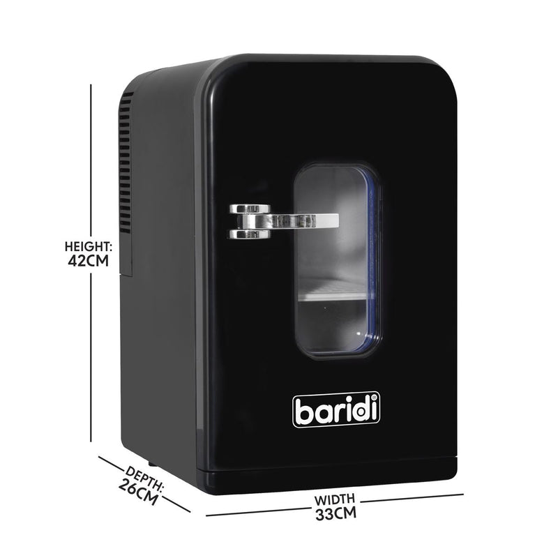 Baridi Mini Fridge/Warmer 15L Capacity 12V/230V - Black DH95 Baridi - Dynamic Drive