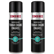 2x Simoniz Gloss Black Tough Car Spray Protection Paint Aerosol Enamel 500ml Simoniz  - Dynamic Drive