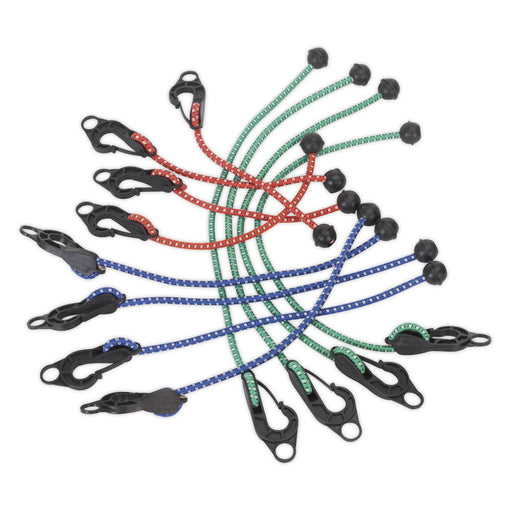 Sealey Assorted Tarpaulin Cord Set 12pc TARP12 Sealey - Dynamic Drive