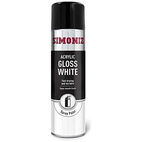 4x Simoniz Large Gloss White Acrylic Aerosol Auto Car Spray Paint 500ml SIMP18D Simoniz - Dynamic Drive