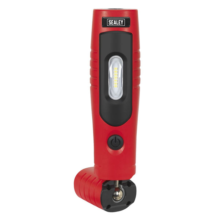Sealey Red Rechargeable 360° Inspection Lamp 7 SMD+3W LED Lithium-ion Sealey  - Dynamic Drive