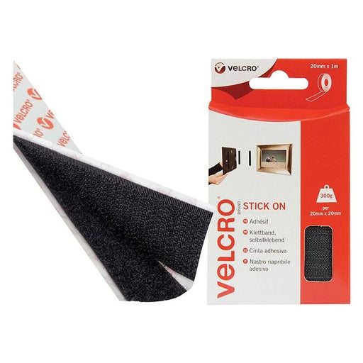 Velcro® Brand VELCRO® Brand Stick On Tape 20mm x 1m Black VELCRO® Brand - Dynamic Drive