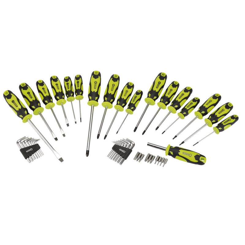 Draper Screwdriver, Hex Key and Bit Set, Green (44 Piece) 78619 Draper - Dynamic Drive