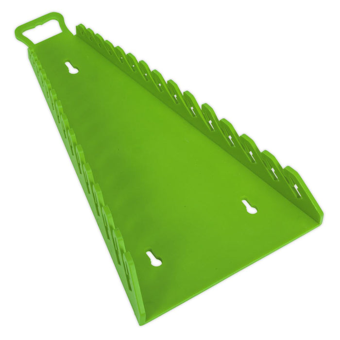 Sealey Premier High Visibility Green Reverse Spanner Rack 15 Capacity Toolbox Sealey  - Dynamic Drive
