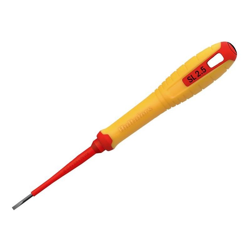 Hultafors VDE Slotted Screwdriver 2.5 x 75mm Hultafors - Dynamic Drive