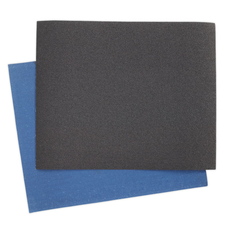 Sealey Emery Sheet Blue Twill 230 x 280mm 80Grit Pack of 25 ES232880 Sealey - Dynamic Drive