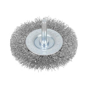 Bluespot Tools Flat Steel Wire Wheel Brush 75mm x 6mm Arbor BlueSpot Tools - Dynamic Drive