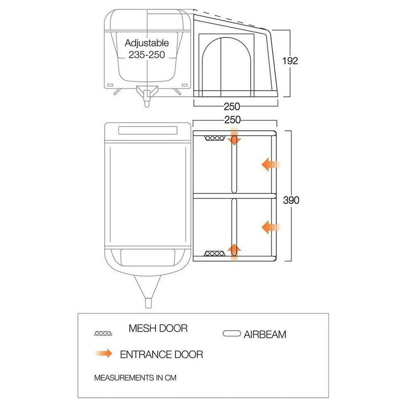 Vango Balletto Air 390 Elements ProShield Caravan Awning Vango - Dynamic Drive
