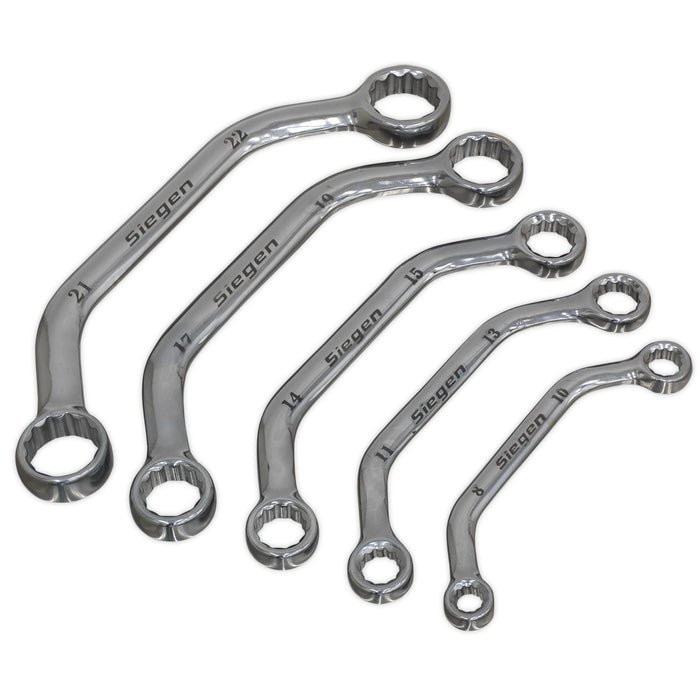 Seigen by Sealey Obstruction Spanner Set 5pc Metric S0716 Seigen by Sealey  - Dynamic Drive