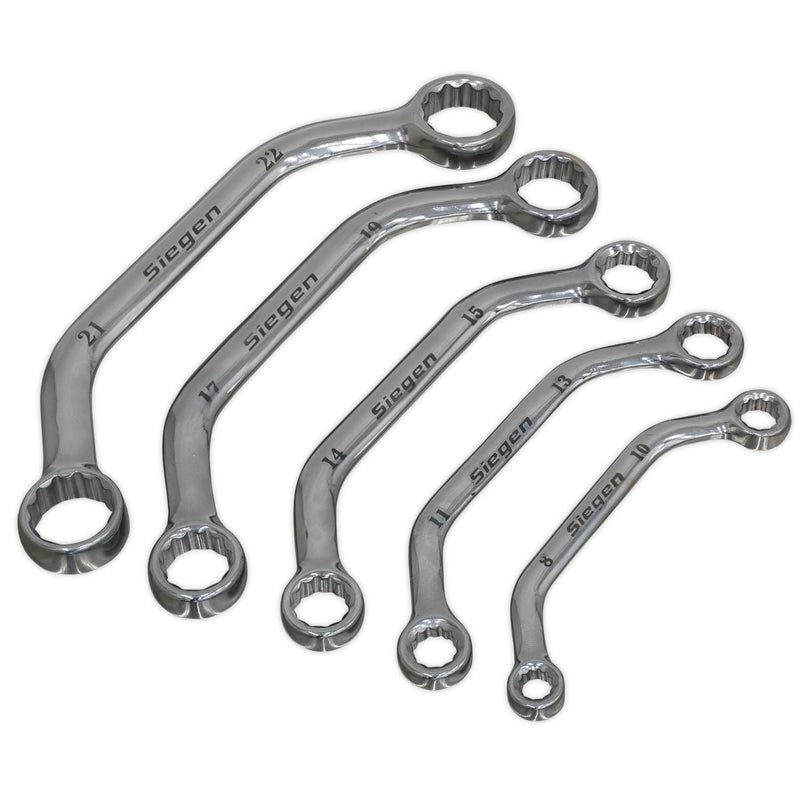 Sealey Obstruction Spanner Set 5pc Metric S0716 Siegen by Sealey - Dynamic Drive