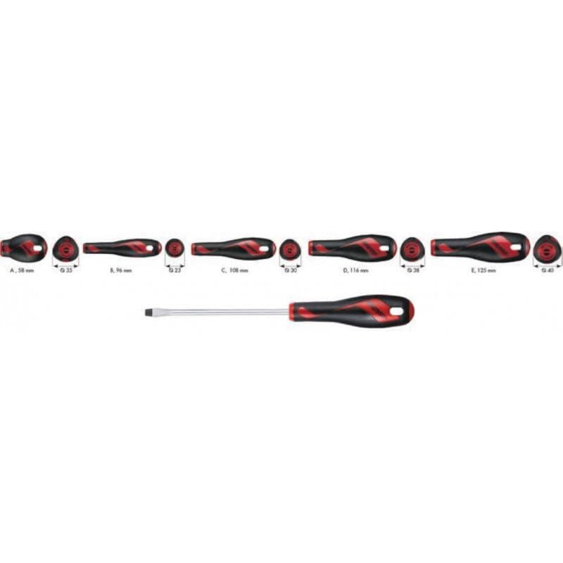Teng Tools Flat Screwdriver 1.2 x 6.5 x 200mm L Teng Tools - Dynamic Drive