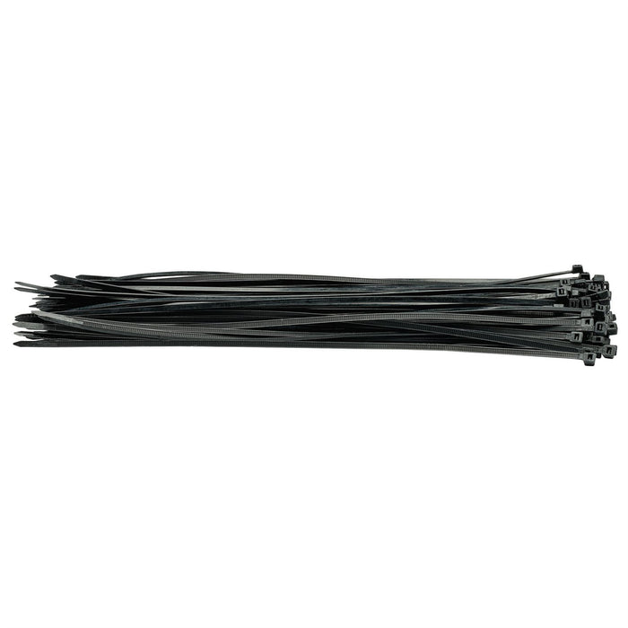 Draper Cable Ties, 4.8 x 400mm, Black (Pack of 100) 70400 Draper - Dynamic Drive