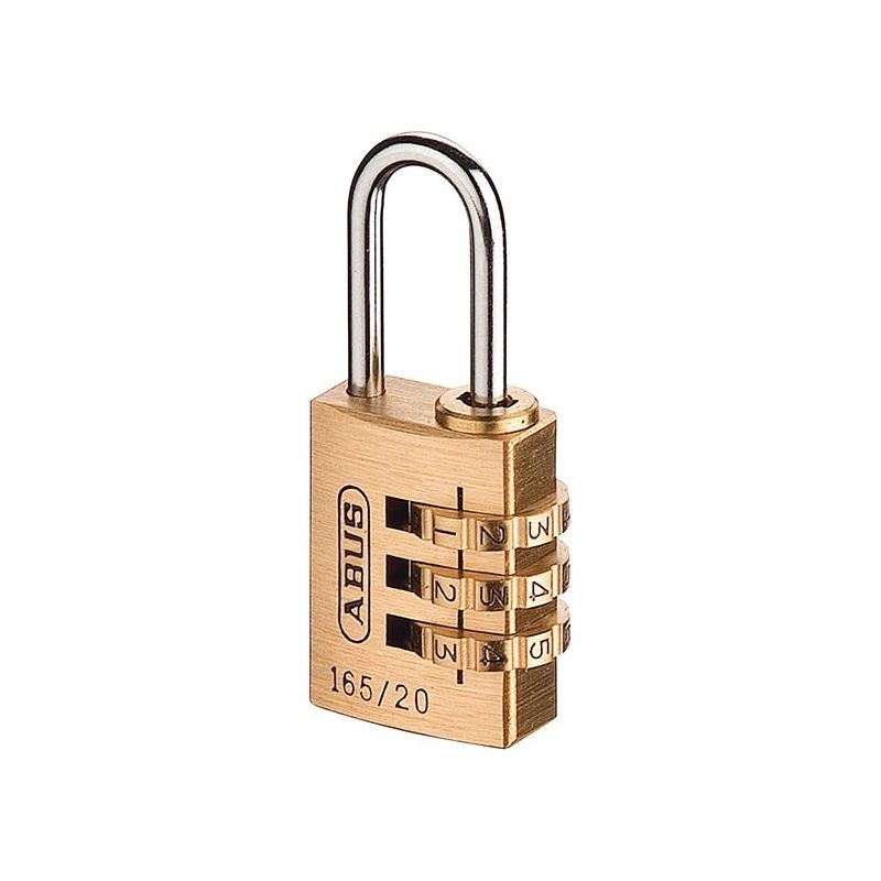 Abus Mechanical 165/20 20mm Solid Brass Body Combination Padlock (3-Digit) Carded ABUS Mechanical - Dynamic Drive