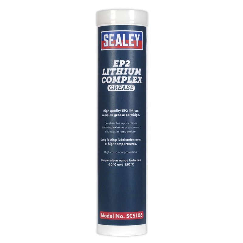 Sealey EP2 Lithium Complex Grease Cartridge 400g SCS106 Sealey - Dynamic Drive