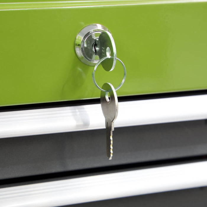 Sealey Mid-Box 3 Drawer with Ball-Bearing Slides Hi-Vis Green/Grey AP22309BBHV Sealey - Dynamic Drive