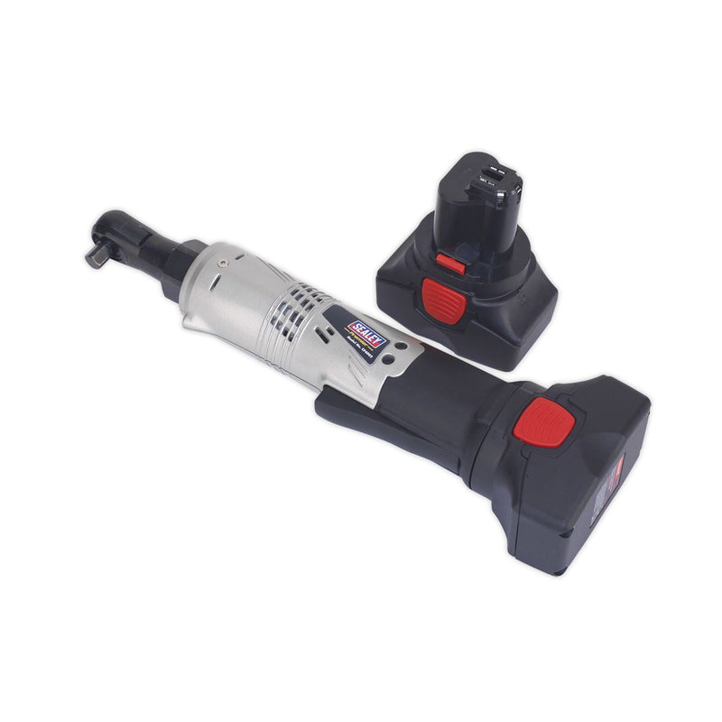 Sealey Cordless Ratchet Wrench 3/8"Sq Dr 14.4V 2Ah Li-ion-2 Batts CP6002 Sealey - Dynamic Drive