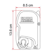 Fiamma F45s 300 Awning for VW T5/T6 Multivan / Transporter Long WB (RHD, Royal Grey, Deep Black) Fiamma - Dynamic Drive