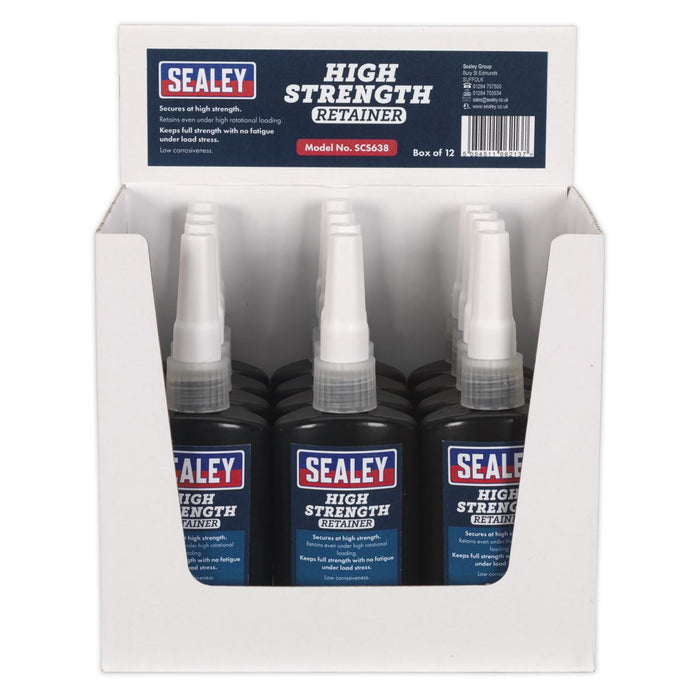 Sealey High Strength Retainer 50ml Pack of 12 SCS638 Sealey - Dynamic Drive