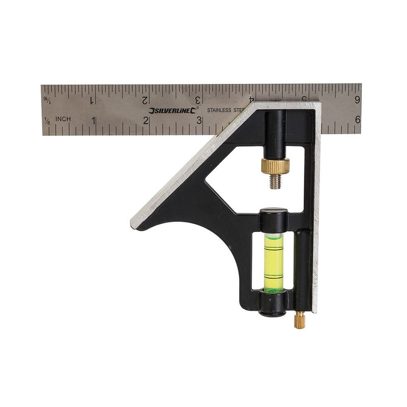 Silverline Combination Square 150mm Silverline - Dynamic Drive