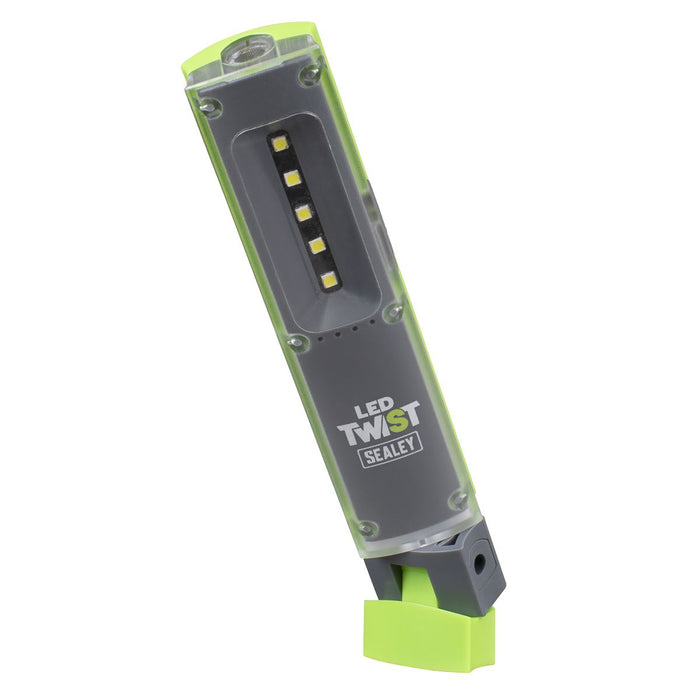 Sealey LED Twist Rechargeable Inspection Light 1W & 1W SMD LED201G Sealey - Dynamic Drive