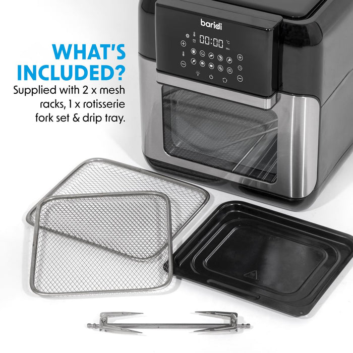 Baridi Air Fryer & Rotisserie Oven 12L Capacity DH170 Baridi - Dynamic Drive