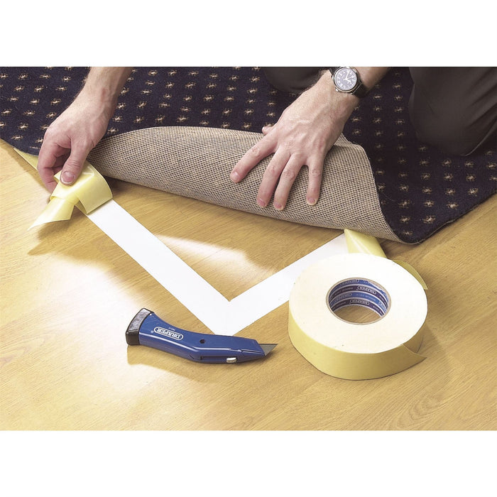 Draper Heavy Duty Double Sided Tape, 50m x 50mm 65392 Draper - Dynamic Drive