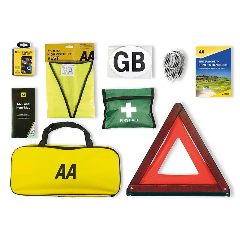 AA Euro Travel Kit Pack European Driving Legal Requirements France Spain Germany AA - Dynamic Drive