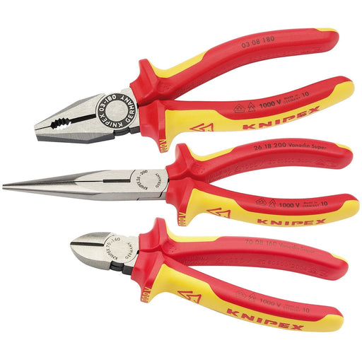 Draper Knipex 00 20 12 VDE Plier Assembly Pack (3 Piece) 44948 Draper - Dynamic Drive