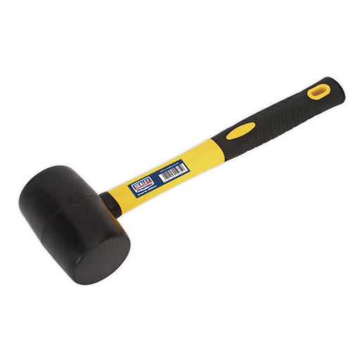 Sealey Rubber Mallet 1lb Fibreglass Shaft RMB100 Sealey  - Dynamic Drive