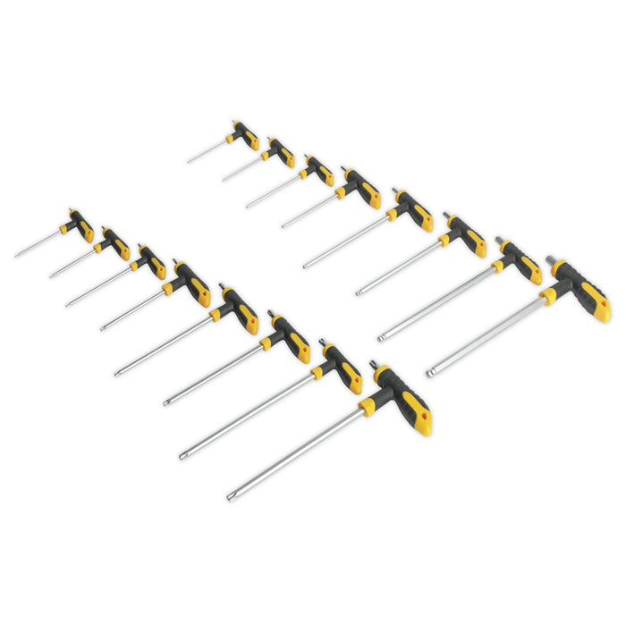 Siegen 16pc T-Handle Trx Star Security & Ball End Hex Key Set Short Long Shafts Siegen  - Dynamic Drive