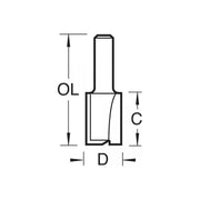 Trend 3/4 x 1/4 TCT Two Flute Cutter 8.0 x 19mm Trend - Dynamic Drive