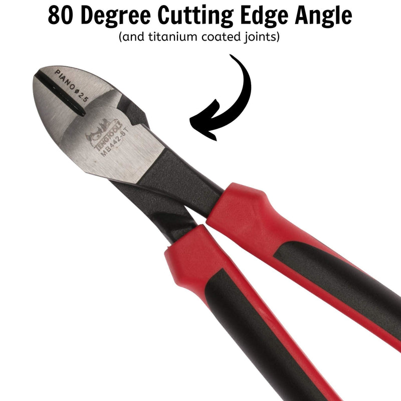 Teng Tools Heavy Duty Side Cutting Plier TPR Grip 200mm Teng Tools - Dynamic Drive