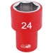 Draper Fully Insulated VDE Socket, 1/2" Sq. Dr., 24mm 31954 Draper - Dynamic Drive