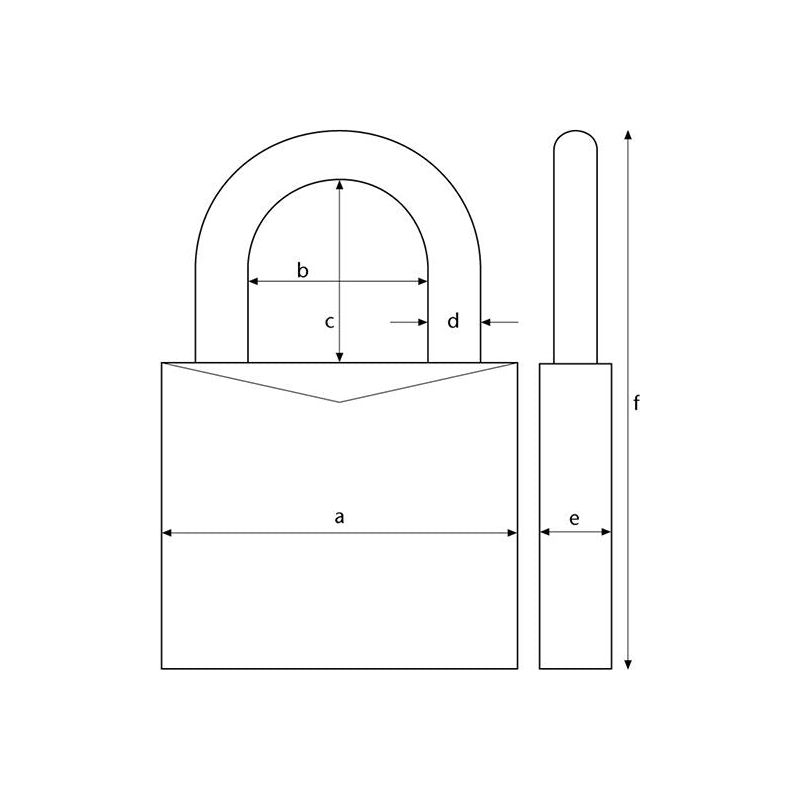 Abus Mechanical 90RK/50 TITALIUM™ Padlock Closed Shackle Carded ABUS Mechanical - Dynamic Drive