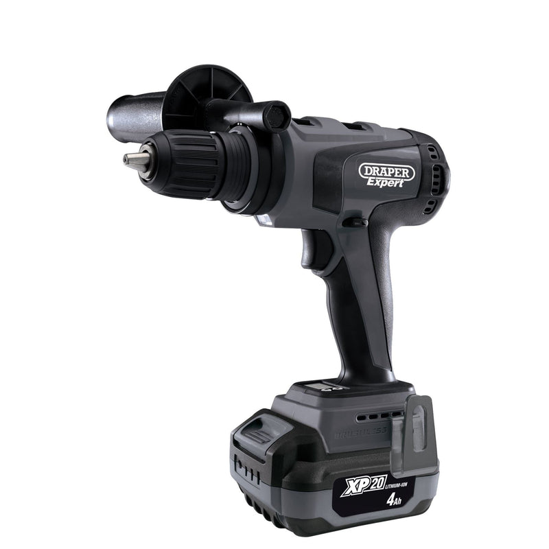 Draper XP20 20V Brushless Combi Drill, 135Nm, 1 x 4.0Ah Battery, 1 x Fast Charge Draper - Dynamic Drive
